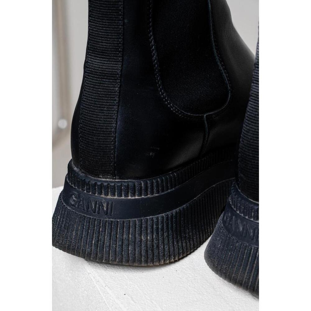 Ganni Black Chunky Creeper Boots - Picture 5 of 7
